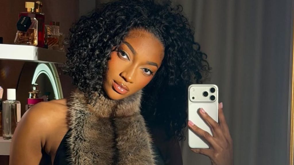Angel Reese’s Fanci Club Fur Minidress Is a Chic Start to the Year