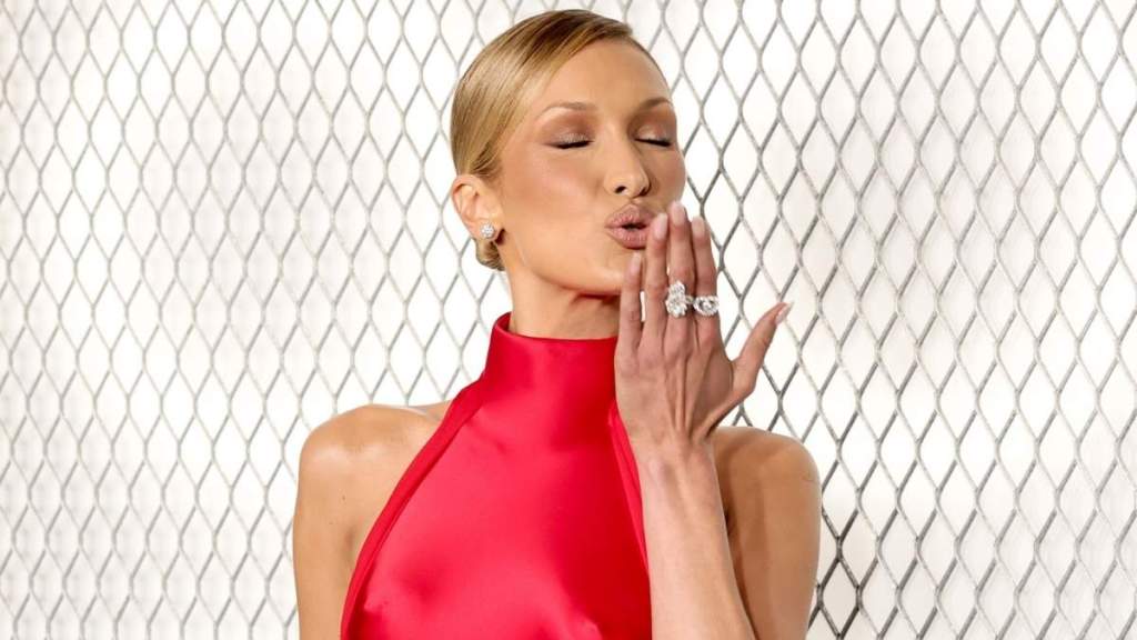 Bella Hadid's Sheer Gown's Molded Bodice Is Double-Take Worthy