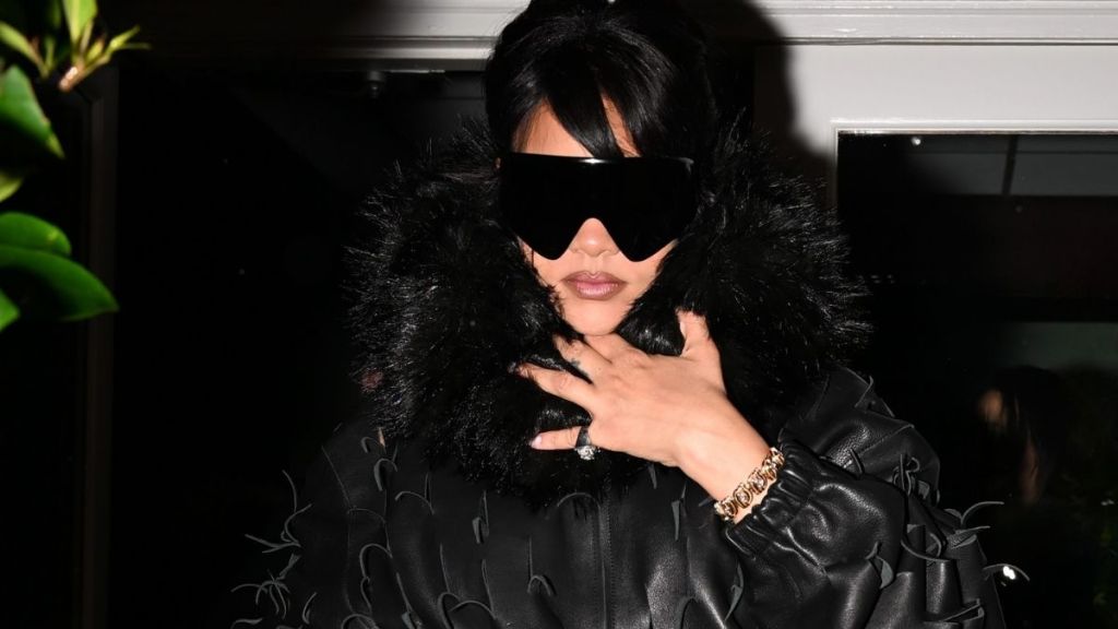 Rihanna Steps Out in Paris in Chic All-Leather Givenchy Skirt Set