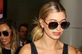 Hailey Bieber Becomes 'Queen of Hearts' in Sheer VS Lingerie & Garters