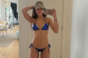 Brazilian Dancer Vanessa Lopes Showcases Toned Body in Knitted Bikini