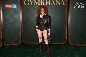 Winnie Harlow’s Retrofete Leather Jacket & Micro Shorts Look Is a Winner