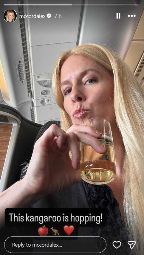 Alex McCord on a plane