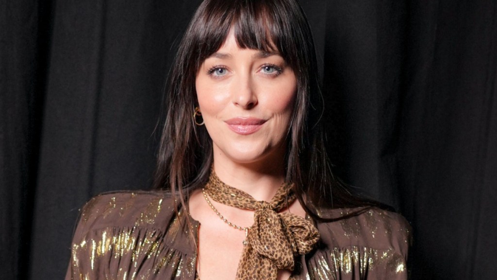 dakota johnson sheer lace shorts pfw