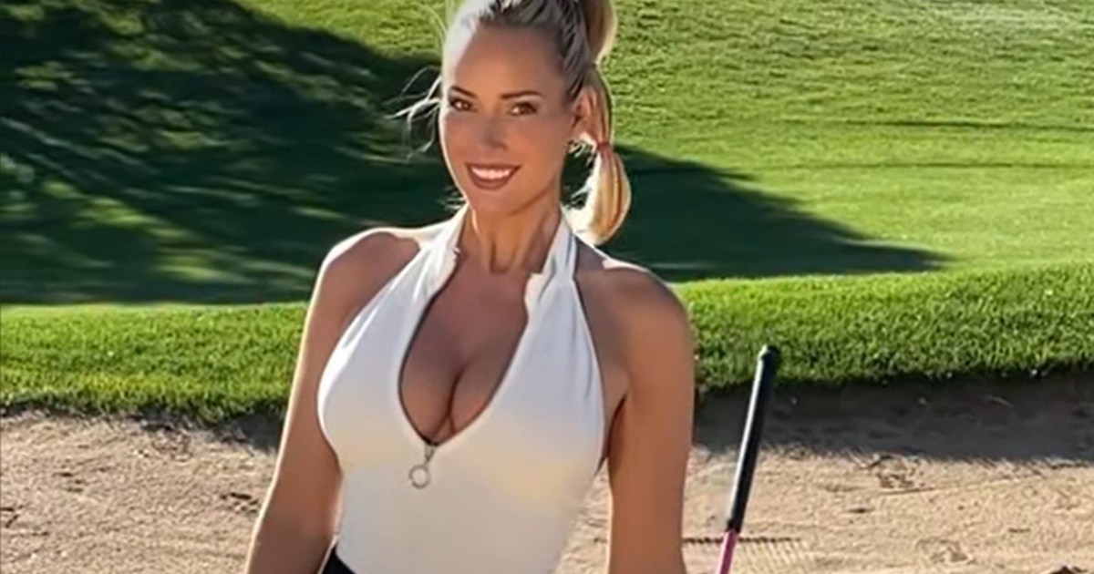 Paige Spiranac Shows Off Golf Swing in Striking Top
