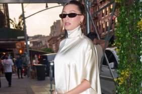 Hailey Bieber Makes After-Party Appearance in Backless Mini Dress