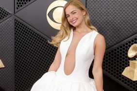 Addison Rae Models Sheer Dress Decked With Cash for Grammys Afterparty