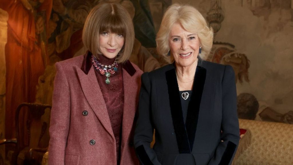 Queen Camilla Poses With Anna Wintour at LFW Amid Ex-Prince Andrew Arrest