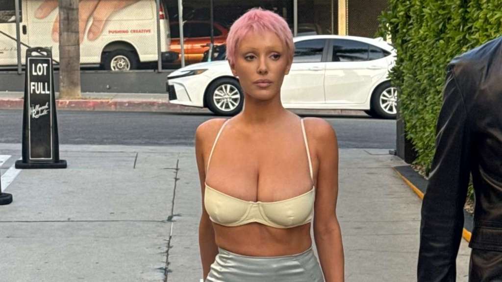 Kanye West’s Wife Steps Into Spotlight in String-Detailed Crop Top