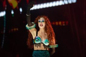 Chappell Roan Keeps It Bold in Fur-Trimmed Mini Shorts at Laneway Festival