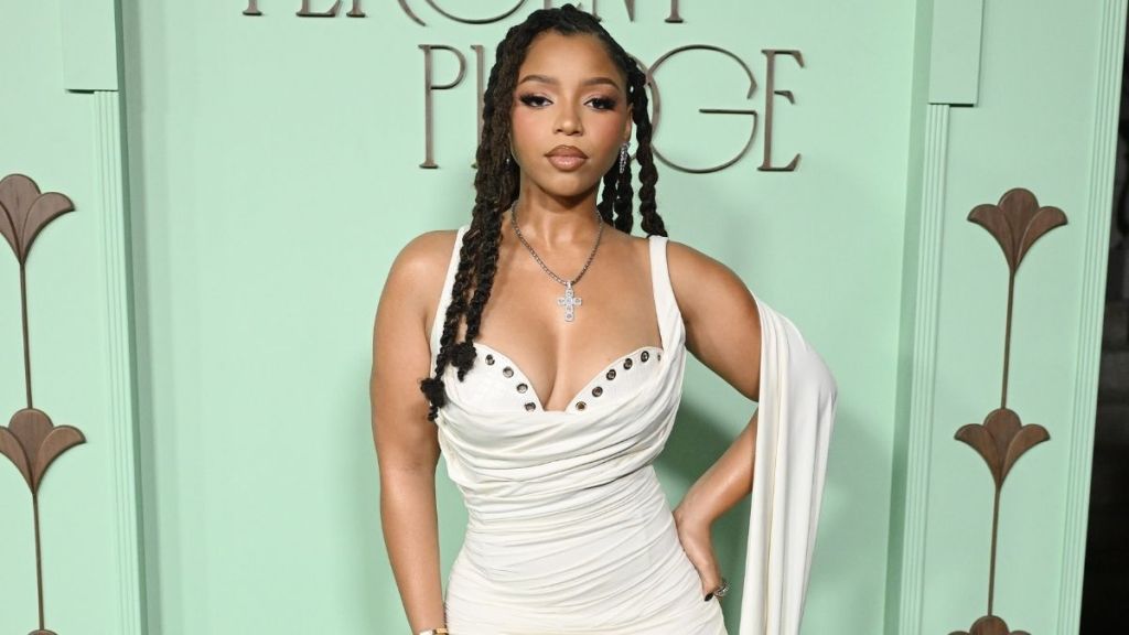 Chloe Bailey Stuns in Fitted Ruched Bustier Dress at Gala