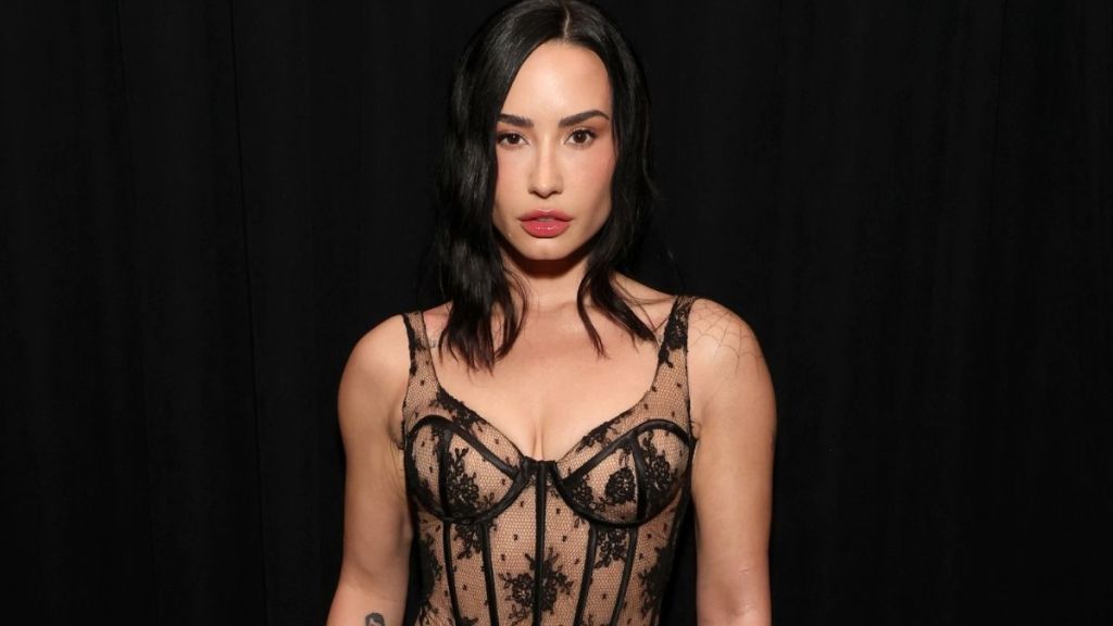 Demi Lovato Arrives in Corset Style at Grammys After-Party