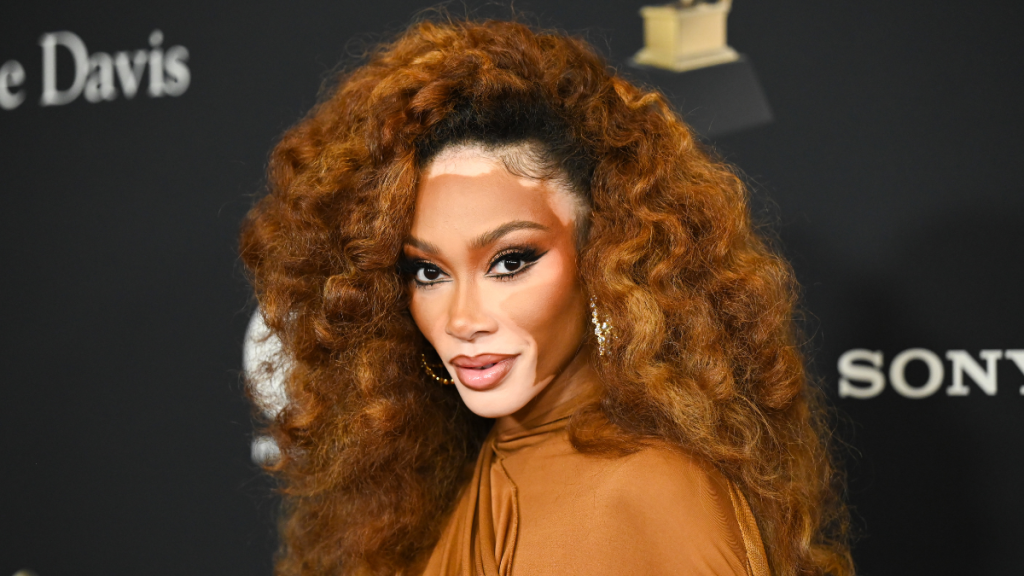 Winnie Harlow Dons Sheer Lace Dress Held up by a String With Schiaparelli