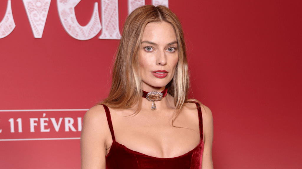 Margot Robbie Dons Maison Margiela Skirt Set With Fascinating Boots