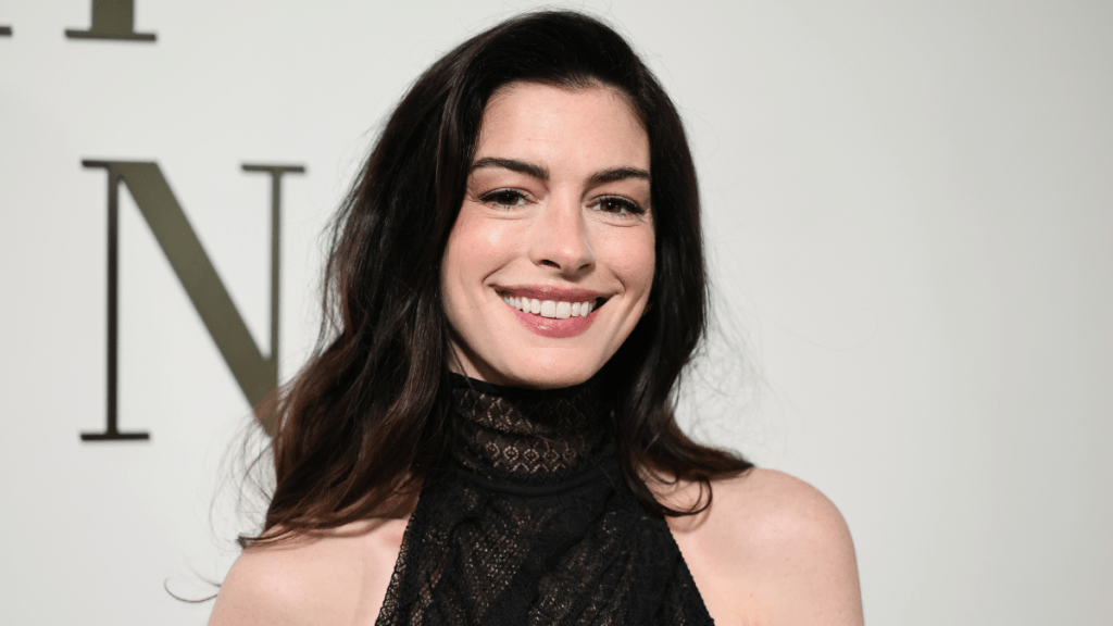 Anne Hathaway's Ralph Lauren Gown Is Backless & Completely Sheer