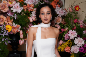 Chase Infiniti's David Koma Corset Dress Features Super Bold High Slit