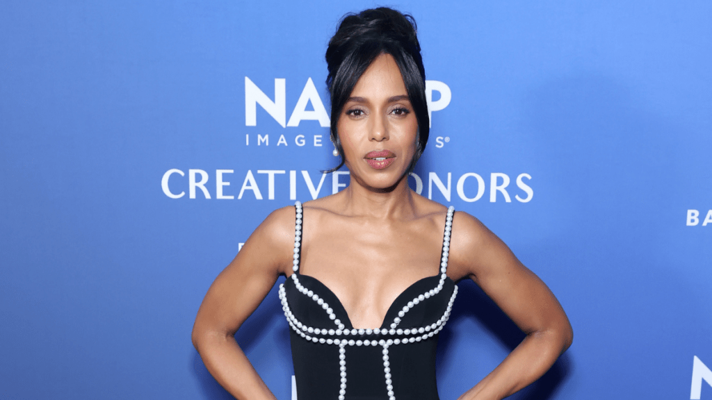 Kerry Washington's Georges Hobeika Slit Dress Rests on Two Beaded Straps
