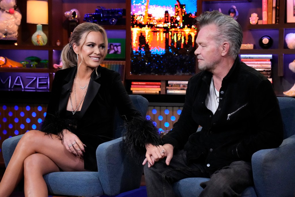 Teddi Mellencamp with dad John on WWHL 