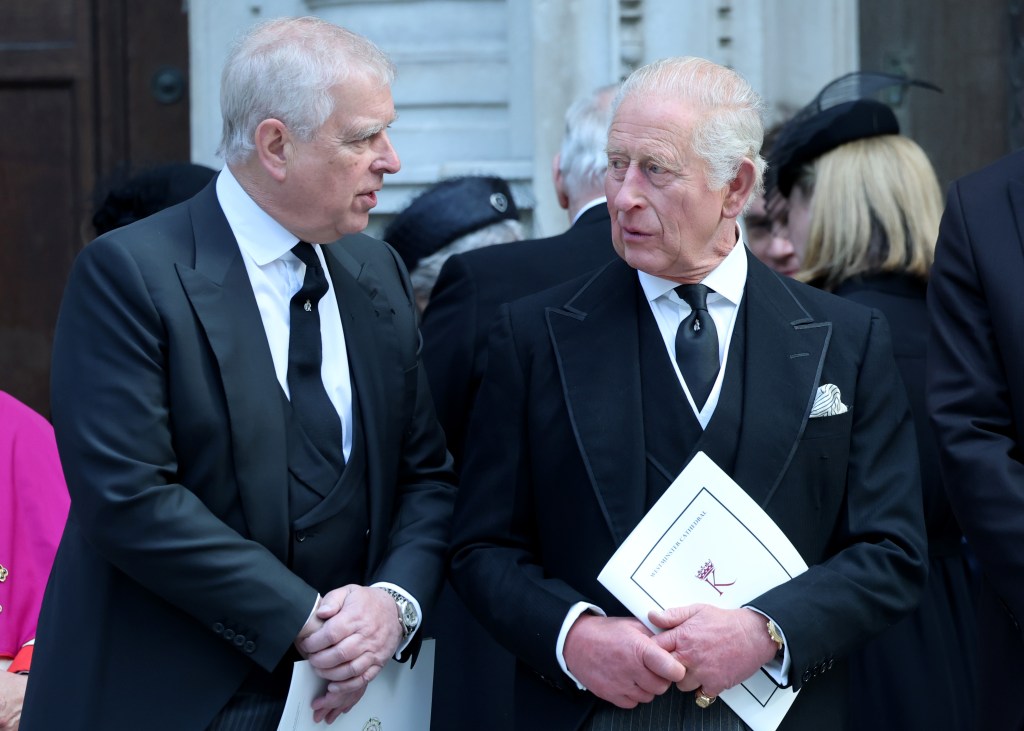 King Charles and Prince Andrew 