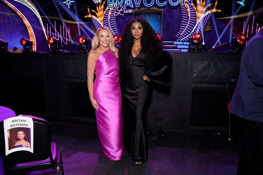 Cynthia Bailey and Heather Gay posing at BravoCon 2025