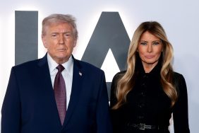 Melania Trump with her husband