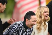 Eric Nam, Johnny Weir. Tara Lipinski in the Traitors Season 4 Episode 10