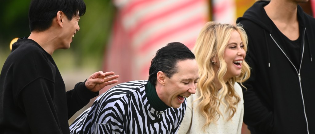 Eric Nam, Johnny Weir. Tara Lipinski in the Traitors Season 4 Episode 10