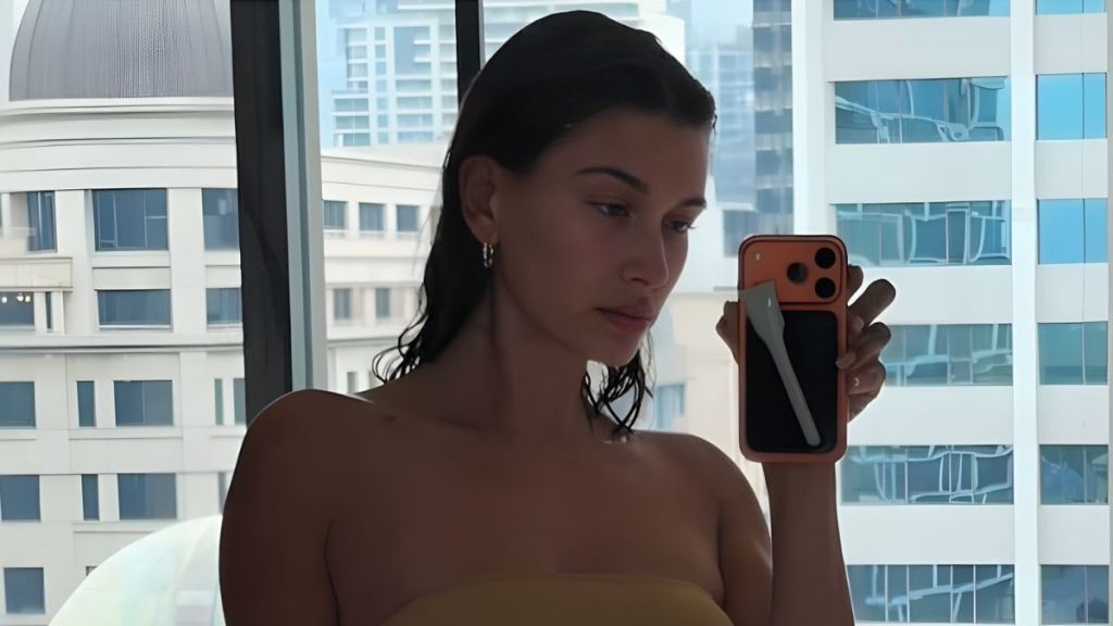 Hailey Bieber Keeps It Bold in Bikini for Rhode’s Australia Launch