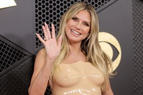 Heidi Klum’s Grammys Appearance Features Sleek Leather Style