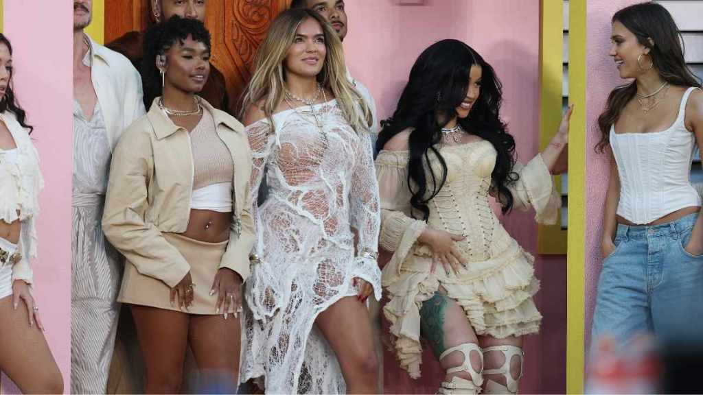 Karol G’s Fully Sheer Ann Demeulemeester Dress Has Super Bold High Slit