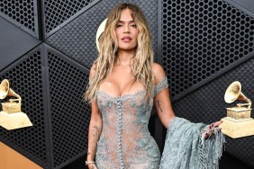 Karol G Steps Onto the Grammys Red Carpet in High-Slit Dress