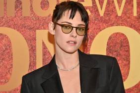 Kristen Stewart Wears Chanel Bralette & Sheer Tights Combo for Architectural Digest