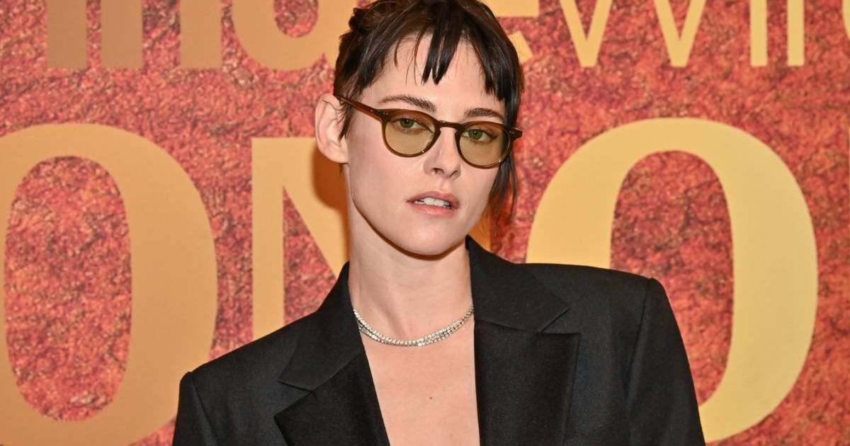 Kristen Stewart Wears Chanel Bralette & Sheer Tights Combo for Architectural Digest