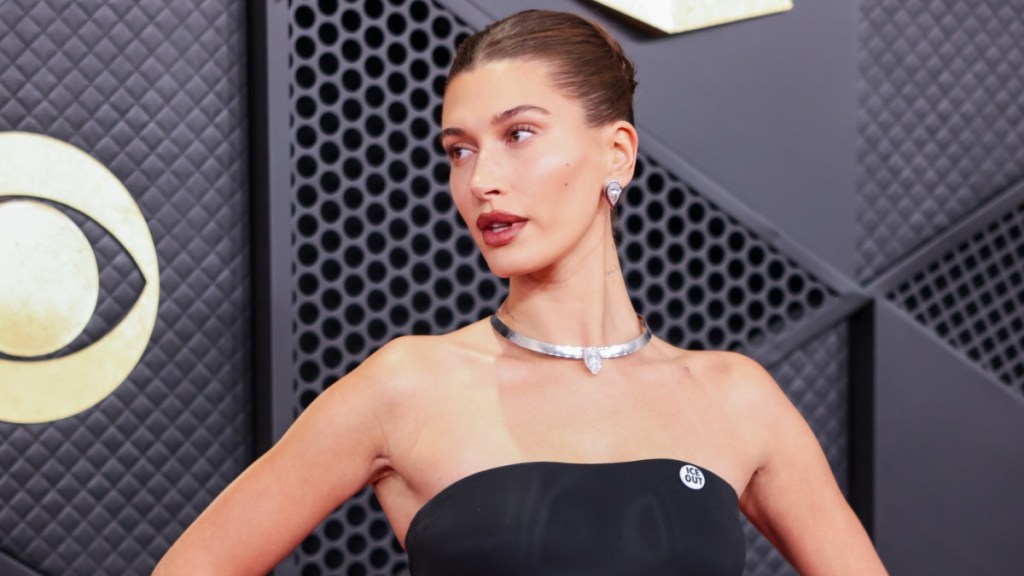 Hailey Bieber Nails Cropped Cami Top Look After Grammys Run