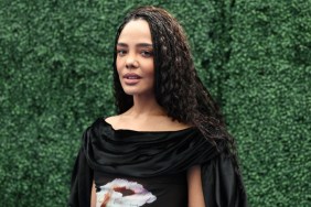 Tessa Thompson Brings the Drama in Fully Sheer Collina Strada Dress