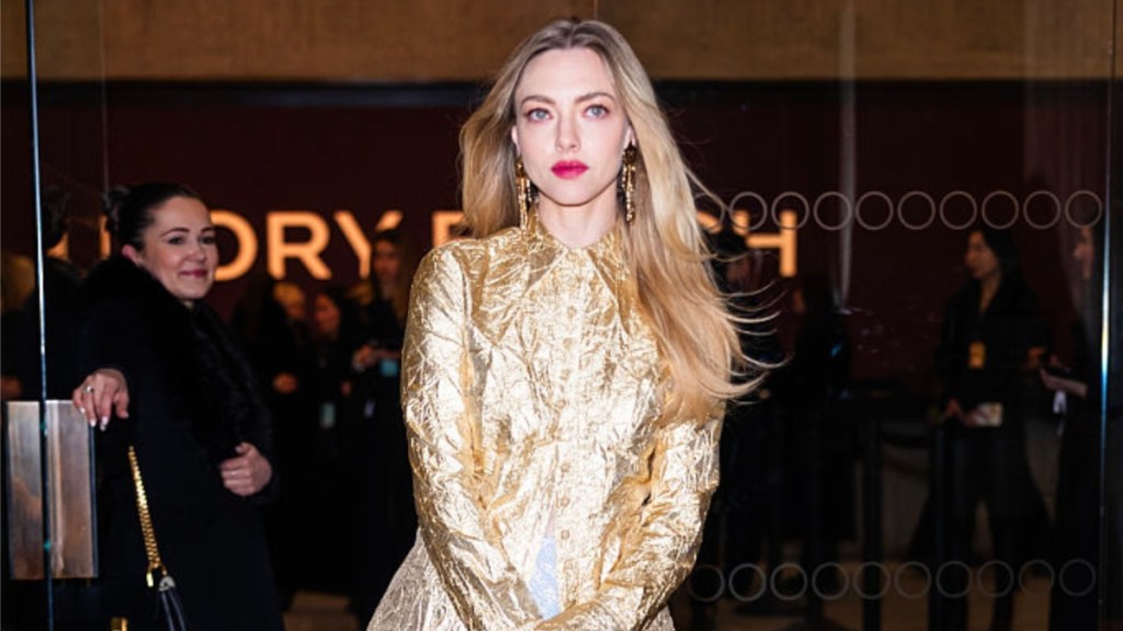 Amanda Seyfried’s Fully Sheer Aadnevik Dress’s High Slit Literally Pops