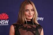 Margot Robbie Keeps It Edgy but Romantic in Roberto Cavalli Corset & Jeans