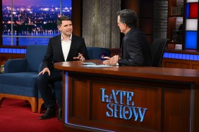 Stephen Colbert and James Talarico