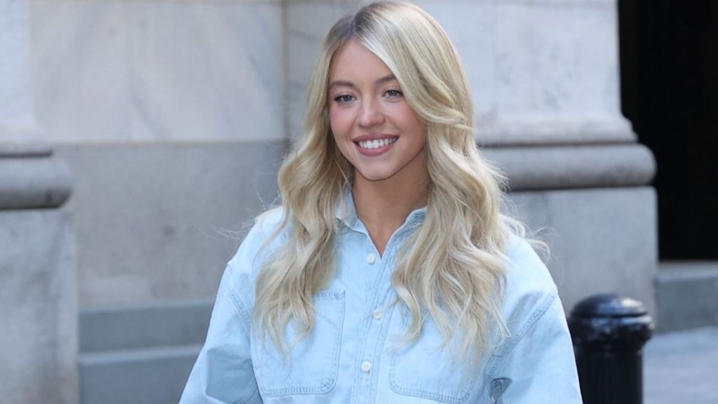 Sydney Sweeney's Shirt Is Held Together by a Button in Syrn Photos