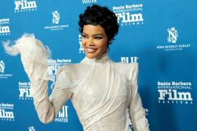 Teyana Taylor Turns up the Drama in Sheer Ashi Studio Gown at SBIFF