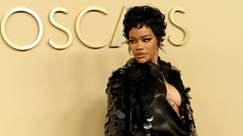 Teyana Taylor Steps Out at the Luncheon in a Sheer Ensemble