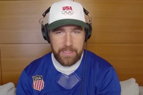 Travis Kelce Says He & Fiancee Watched US Men's Hockey Match Together
