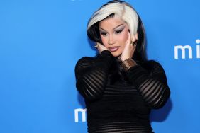 Cardi B’s High Slit Balenciaga Dress Has Strings Keeping It Together