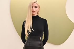 Anya Taylor-Joy’s Khaite Leather Skirt’s High Slit Is Secured by a Zipper