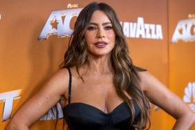 Sofia Vergara’s Bold Dress Is Held up by Two Straps for Valentine’s Day