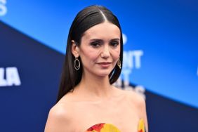 Nina Dobrev's Strapless Carolina Herrera Gown Features Daring Neckline