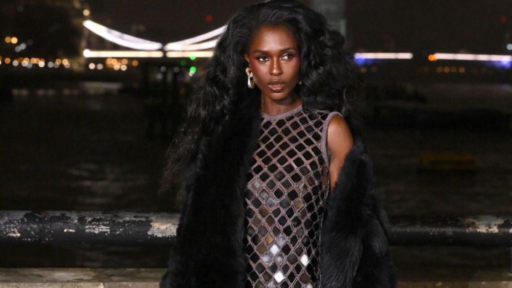 Jodie Turner-Smith Turns up the Party in Burberry Sequin Micro Minidress