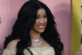 Cardi B Commands Attention in a Corset Mini Dress Before Tour Kickoff