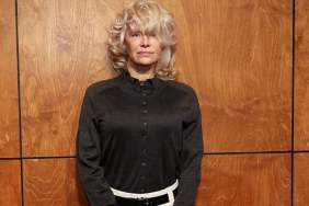 Pamela Anderson Debuts Blonde Wavy Bangs at Tory Burch Show for NYFW