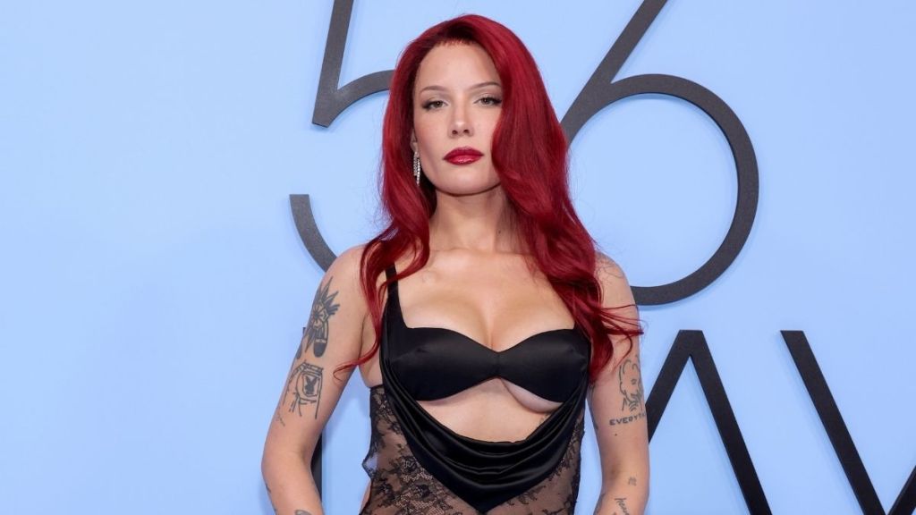 Halsey Lets Her Sheer Seth Pratt Cutout Dress Do the Talking at Premiere